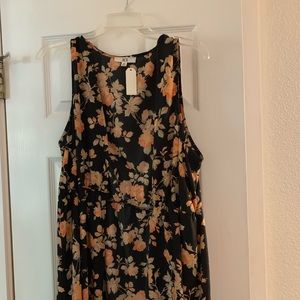 Floral Black Kimono Vest Duster